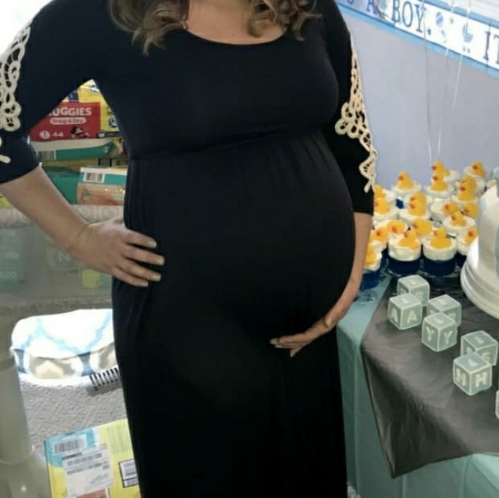 PinkBlush Navy Blue Maternity Maxi